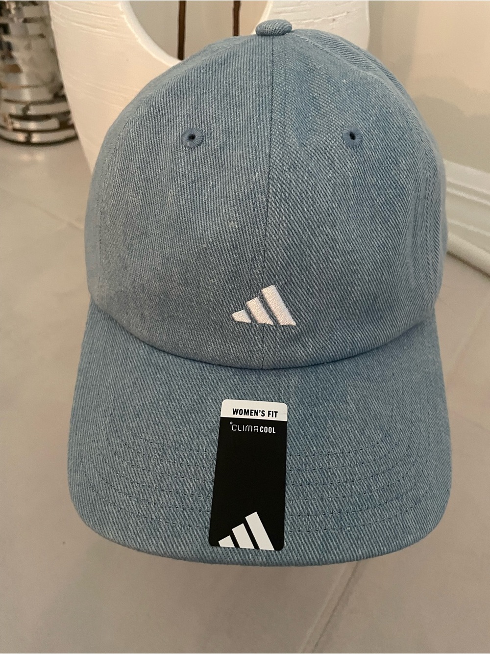 adidas Climalite Light Blue Women's Baseball Cap denim OS NWT